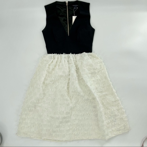 French Connection Summer Sky Fringe Dress New - Picture 4 of 16